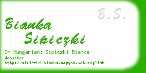 bianka sipiczki business card